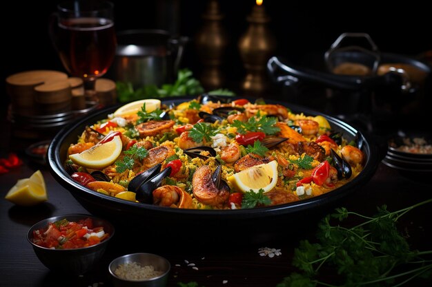 Paella con frutti di mare