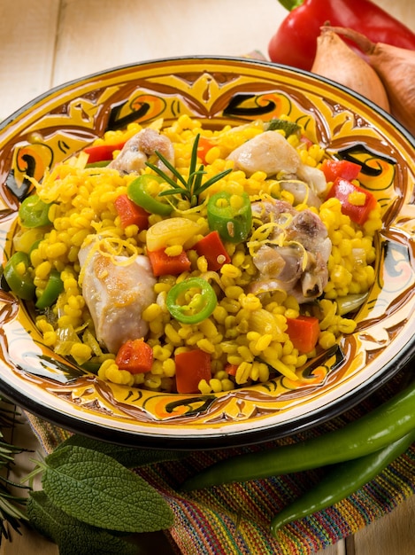 Paella di pollo