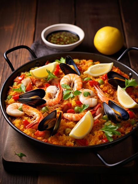 Paella messicana colorata e deliziosa