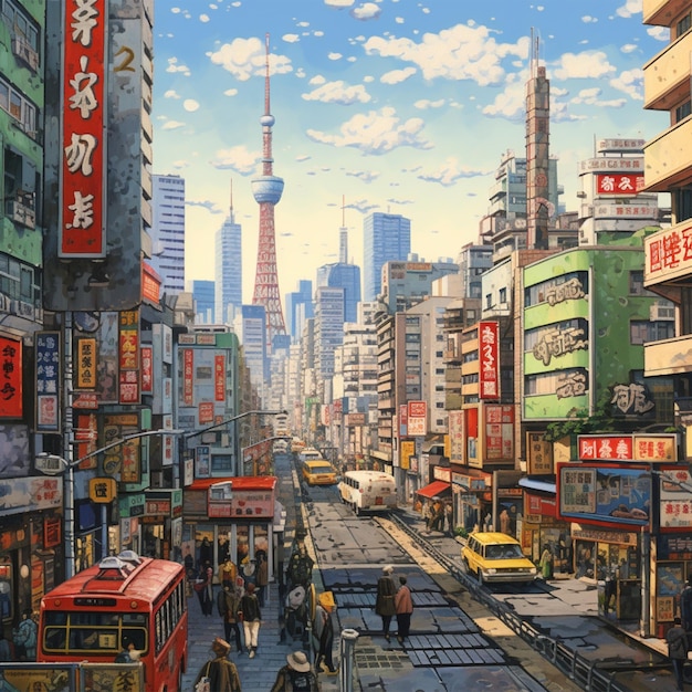 Paesaggi della città di Tokyo