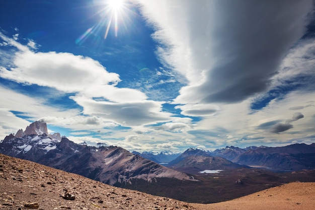 Paesaggi della Patagonia nel sud dell'Argentina