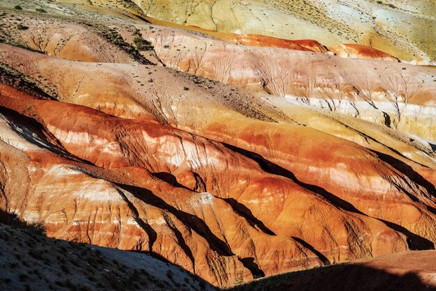 Paesaggi marziani Chui steppa Valle KyzylChin Autunno nelle montagne di Altai