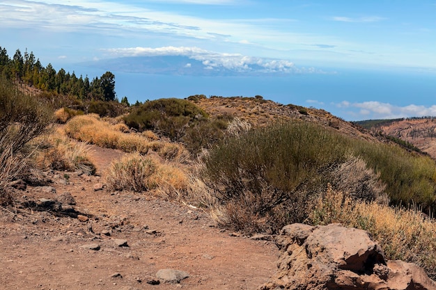 Paesaggi marziani vicino al vulcano Teide isola di Tenerife