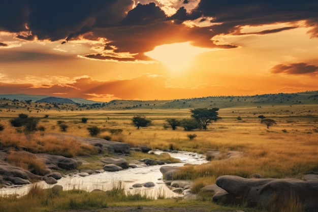 Paesaggi mozzafiato nel parco nazionale del Serengeti, in Tanzania