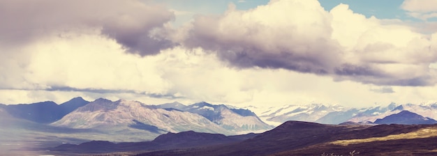 Paesaggi sull'autostrada Denali, Alaska.