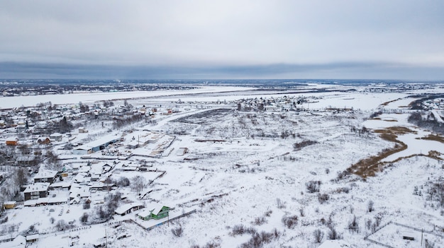 Paesaggio aereo, area di Veliky Ustyug è una città nell'Oblast di Vologda, Russia