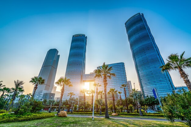 Paesaggio architettonico del centro finanziario di Xiamen