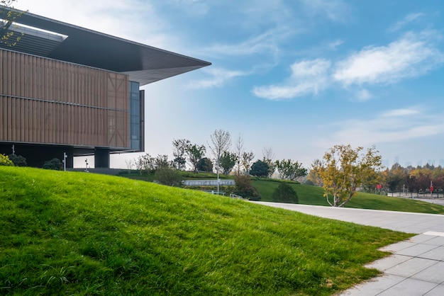 Paesaggio architettonico della città moderna di Jining, Cina