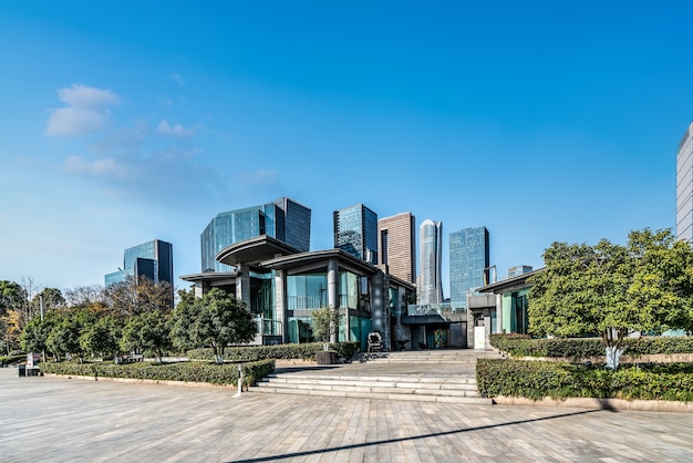 Paesaggio architettonico moderno di Hangzhou Qianjiang New Town CBD