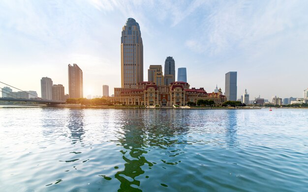 Paesaggio architettonico urbano a Tianjin, in Cina