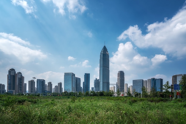 Paesaggio architettonico urbano moderno di Shaoxing Cina