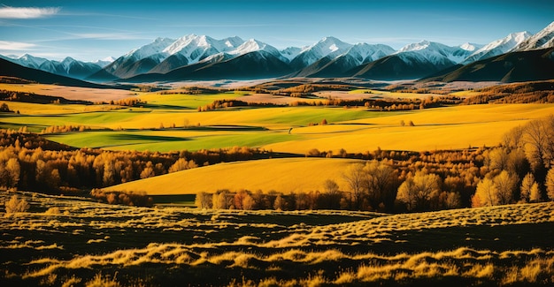 Paesaggio autunnale montagne IA generativa