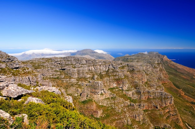 Paesaggio che circonda la Table Mountain a Città del Capo, in Sudafrica