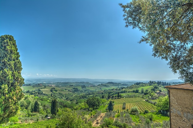 Paesaggio colorato a San Gimignano