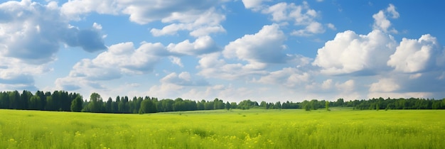 paesaggio con cielo blu e soffici nuvole avidità