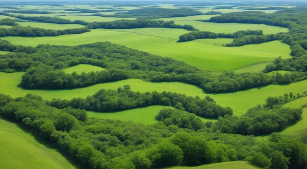 paesaggio con erba e cielo paesaggio con campi vista panoramica del paesaggio verde del campo