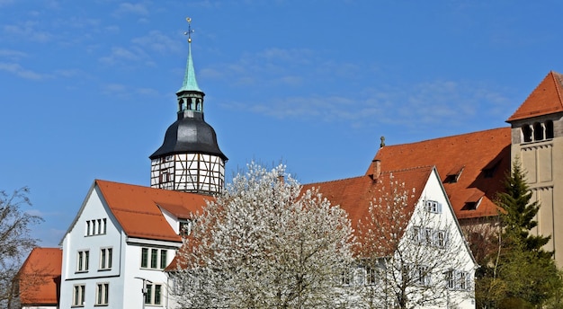 paesaggio con la City Tower a Backnang