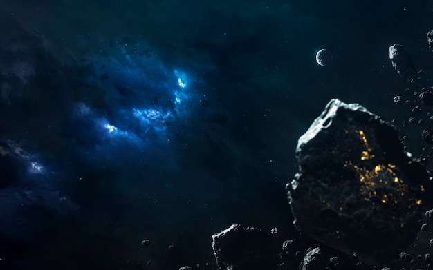 Paesaggio cosmico, bellissimo sfondo di fantascienza con infinito spazio profondo. Elementi di questa immagine forniti dalla NASA
