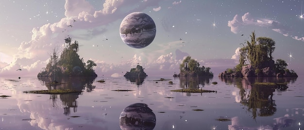 Paesaggio da sogno astrale Paesaggio surreale da sogno