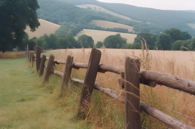 Paesaggio dei campi del paese