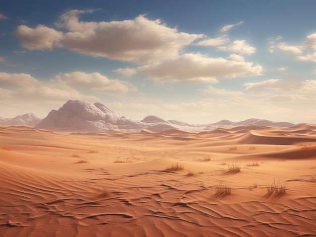 Paesaggio del deserto album fotografico visivo pieno di sabbia calda e vento asciutto