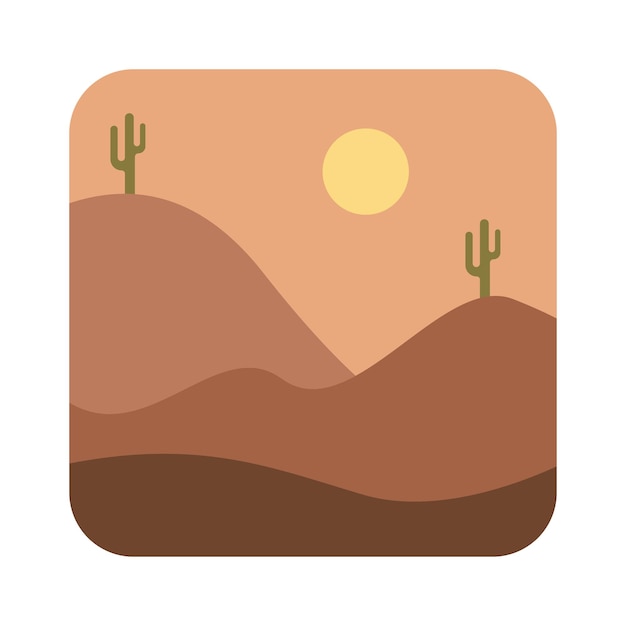 Paesaggio del deserto Arte piatta