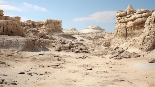 Paesaggio del deserto roccioso