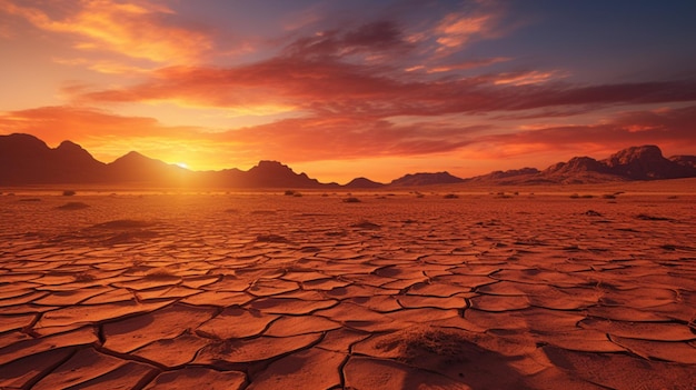 Paesaggio del deserto sullo sfondo