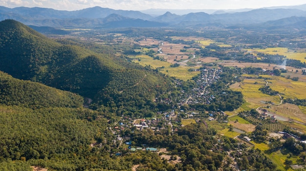 Paesaggio del distretto di Pai Mae Hong Son Thailandia