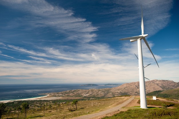 paesaggio del parco eolico in Spagna