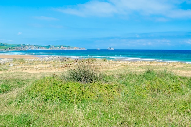 Paesaggio del Parco Naturale delle Dune di Liencres in Cantabria Spagna settentrionale