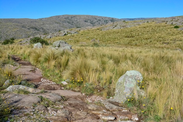Paesaggio del Parco Nazionale Quebrada del Condorito Provincia di Cordoba Argentina