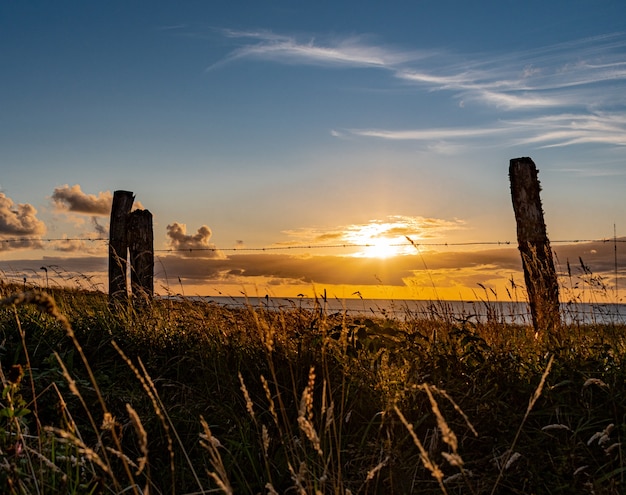 Paesaggio del tramonto a Chiloe, Cile