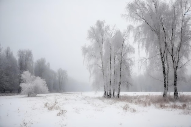 Paesaggio dell'albero della neve Genera Ai