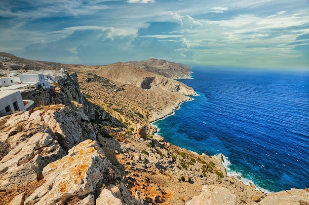 Paesaggio dell'isola Folegandros Grecia Cicladi