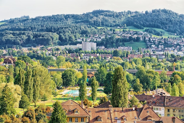 Paesaggio della città di Berna, distretto di Berna-Mittelland, Svizzera.
