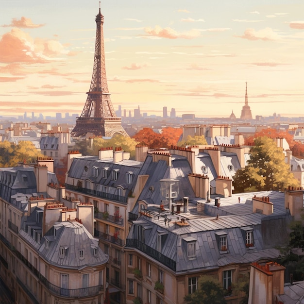 paesaggio della città di parigi