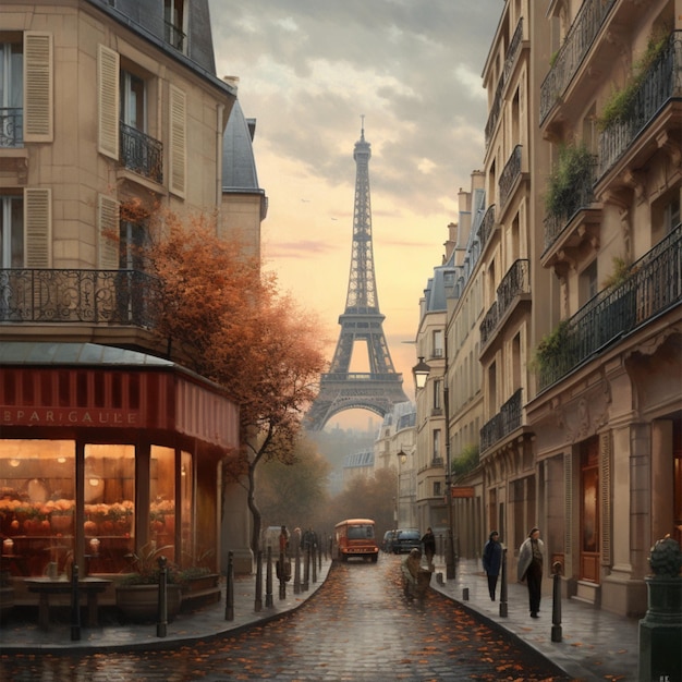 paesaggio della città di parigi