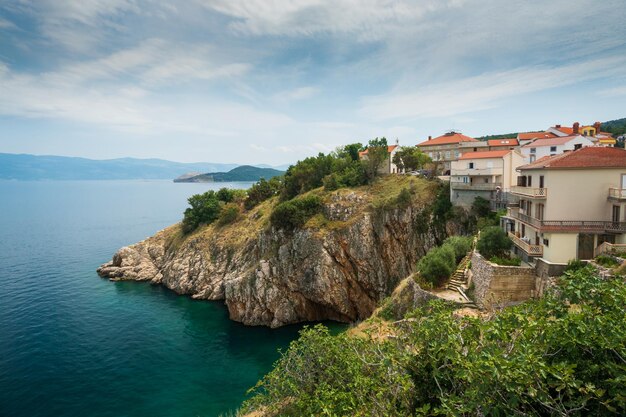 Paesaggio della città di Vrbnik Isola di Krk in Croazia