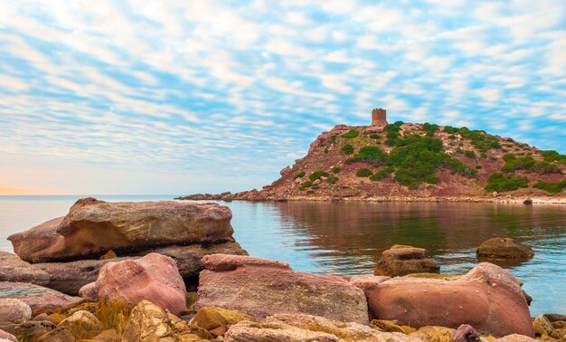 Paesaggio della costa della Sardegna Porticciolo