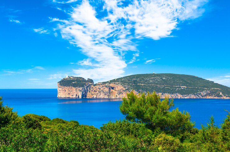 Paesaggio della costa di Capo Caccia in Sardegna