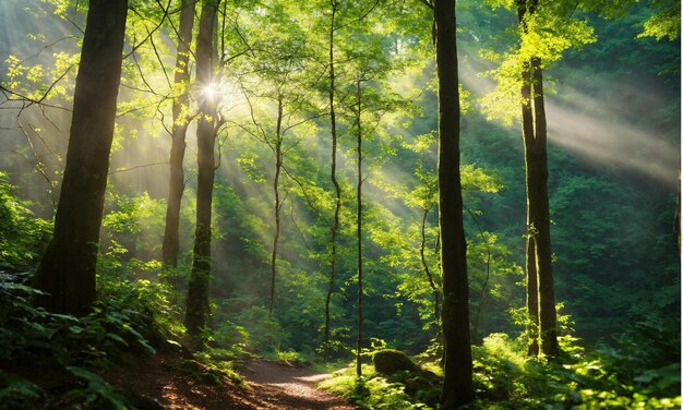 Paesaggio della giungla con acque turchesi che scorrono natura straordinaria