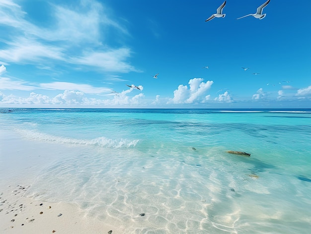 Paesaggio della spiaggia con sabbia