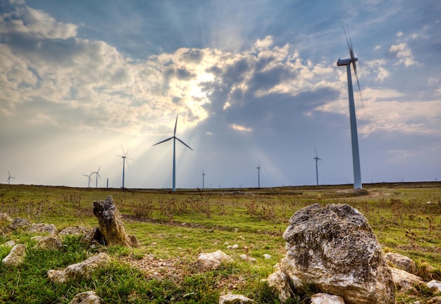 Paesaggio della turbina eolica