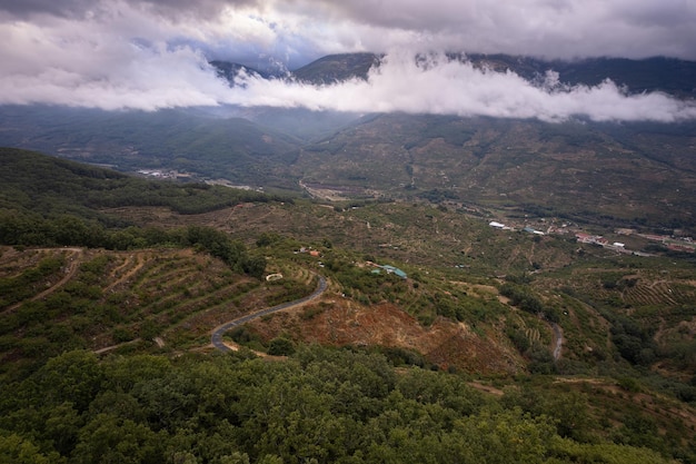 Paesaggio della Valle del Jerte Extremadura Spagna