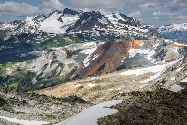 paesaggio delle montagne di Whistler