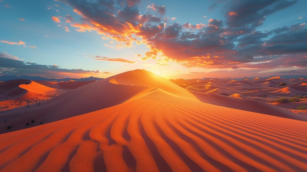 Paesaggio desertico con nuvole