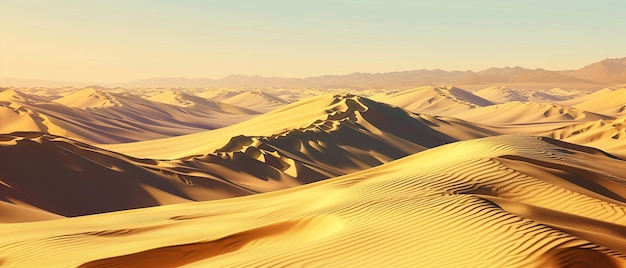 Paesaggio deserto realistico Bella vista su dune di sabbia realistiche