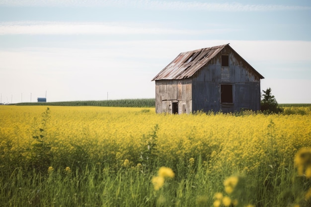 Paesaggio di campagna con struttura