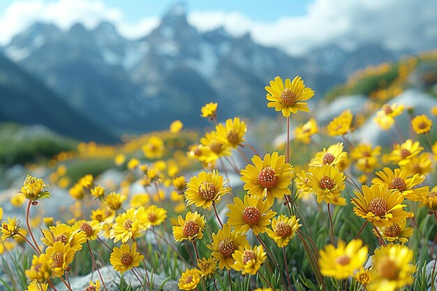 Paesaggio di campo di fiori HD 8K carta da parati Immagine fotografica